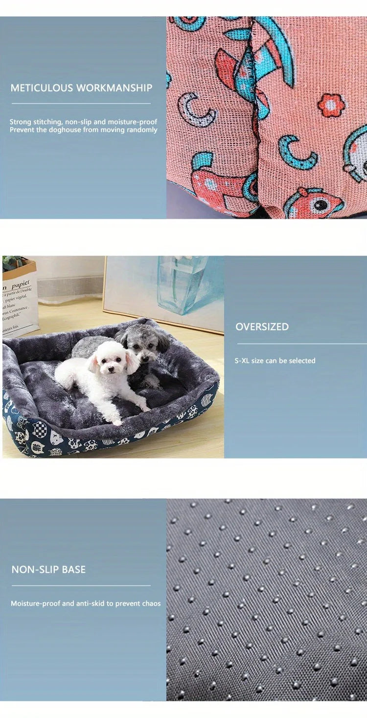 Cozy Pet Bed for Dogs & Cats - Soft Cushion Mat