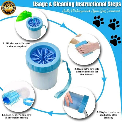 Dog & Cat Paw Cleaner - No-Rub Foot Wash Cup