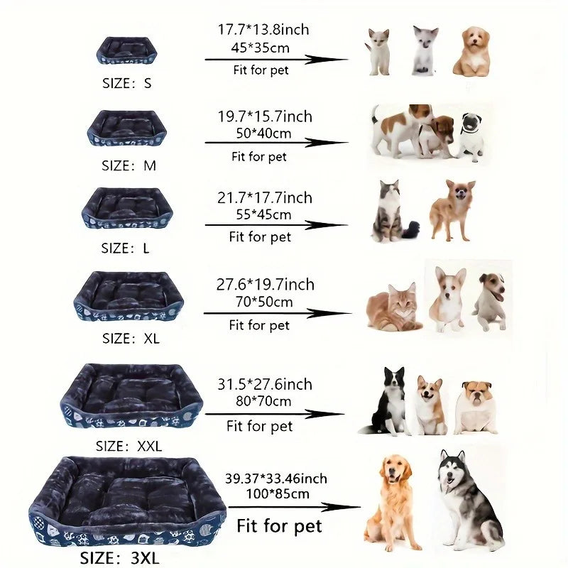 Cozy Pet Bed for Dogs & Cats - Soft Cushion Mat