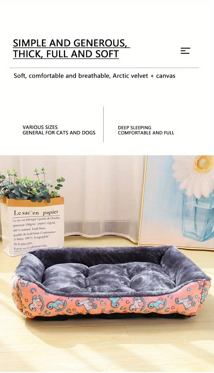 Cozy Pet Bed for Dogs & Cats - Soft Cushion Mat